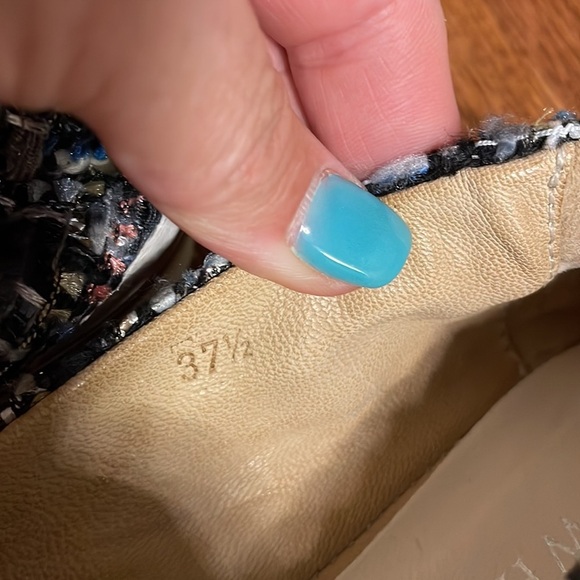 RON WHITE Sha-Nell TWEED boucle SLIP ON SNEAKER CUSHIONED COMFORT 37 1/2 - Picture 9 of 16